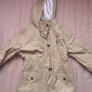 Kids Tan Hooded Jacket